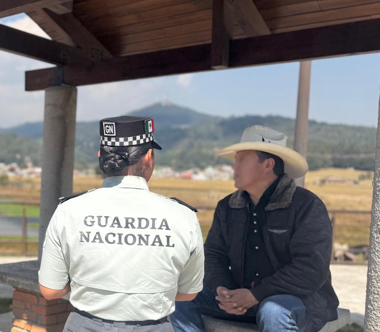 La Guardia Nacional ya se encuentra en el parque de la Marquesa y realiza recorridos de seguridad y prevención del delito.