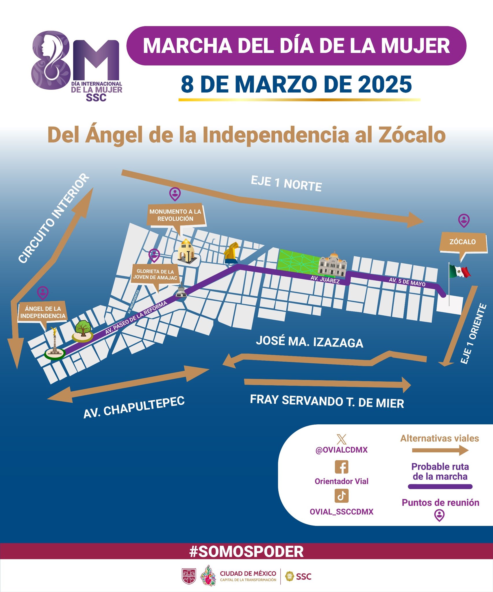 Se registran manifestaciones por el Día Internacional de la Mujer.