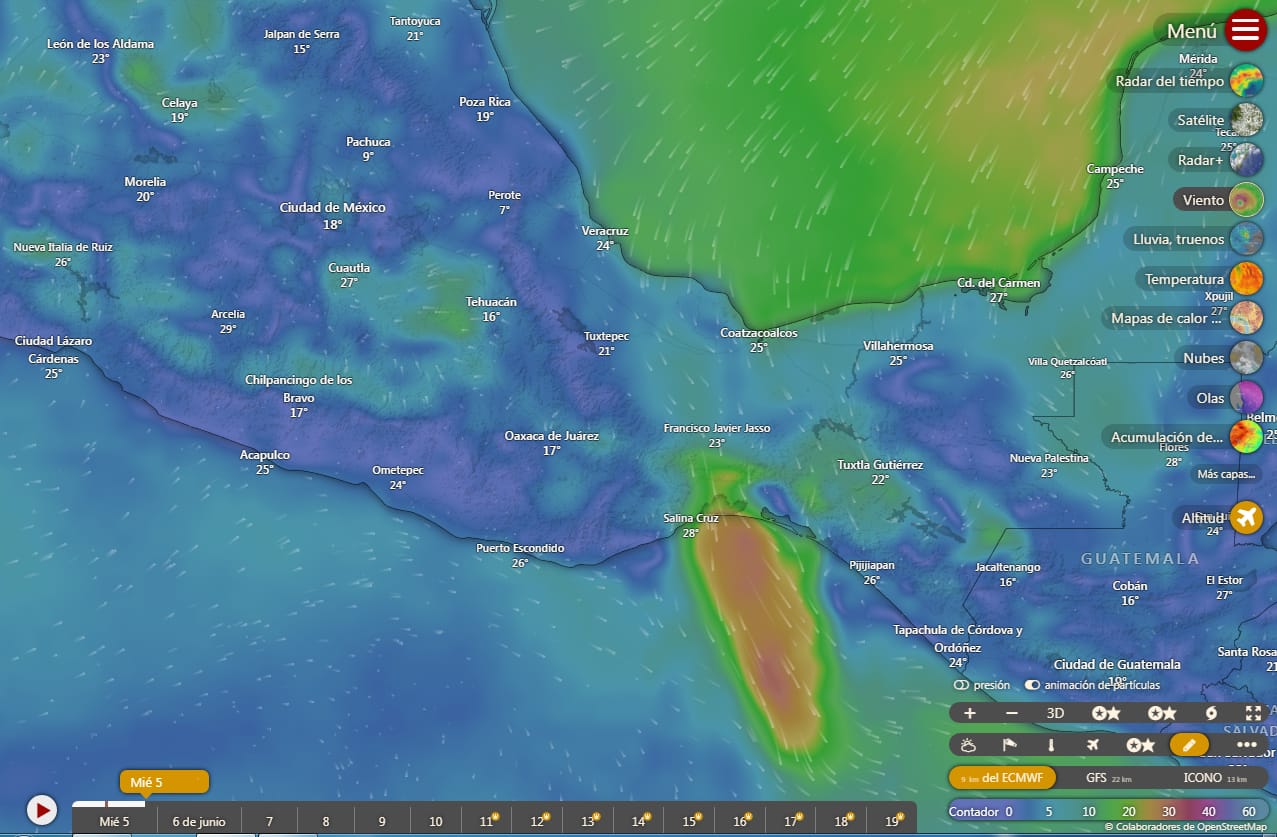 Se reporta norte en Veracruz y Oaxaca con lluvias fuertes