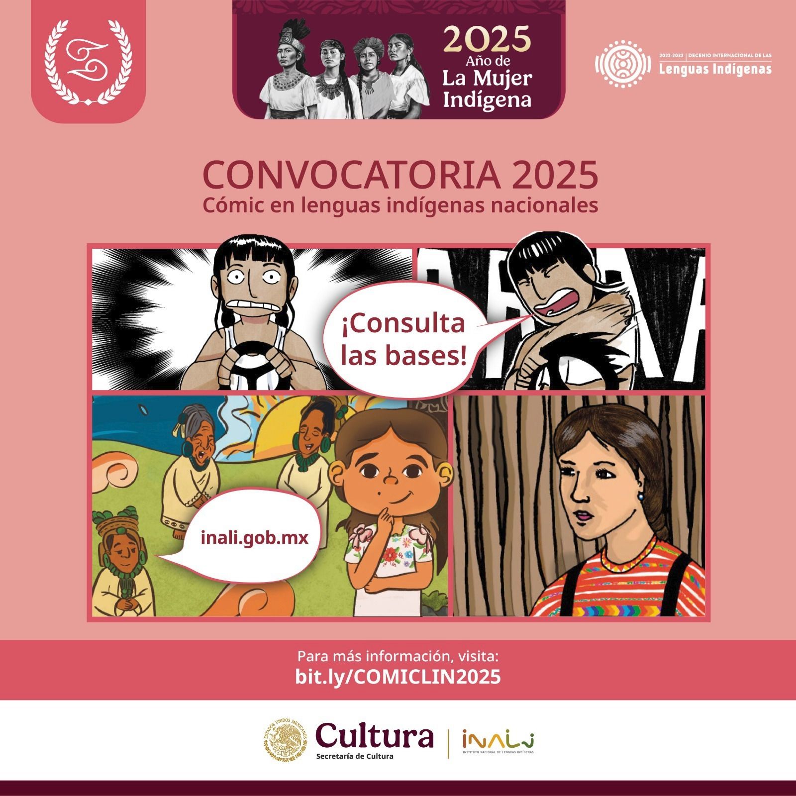 El INALI publica la convocatoria 2025 cómic en lenguas indígenas nacionales.