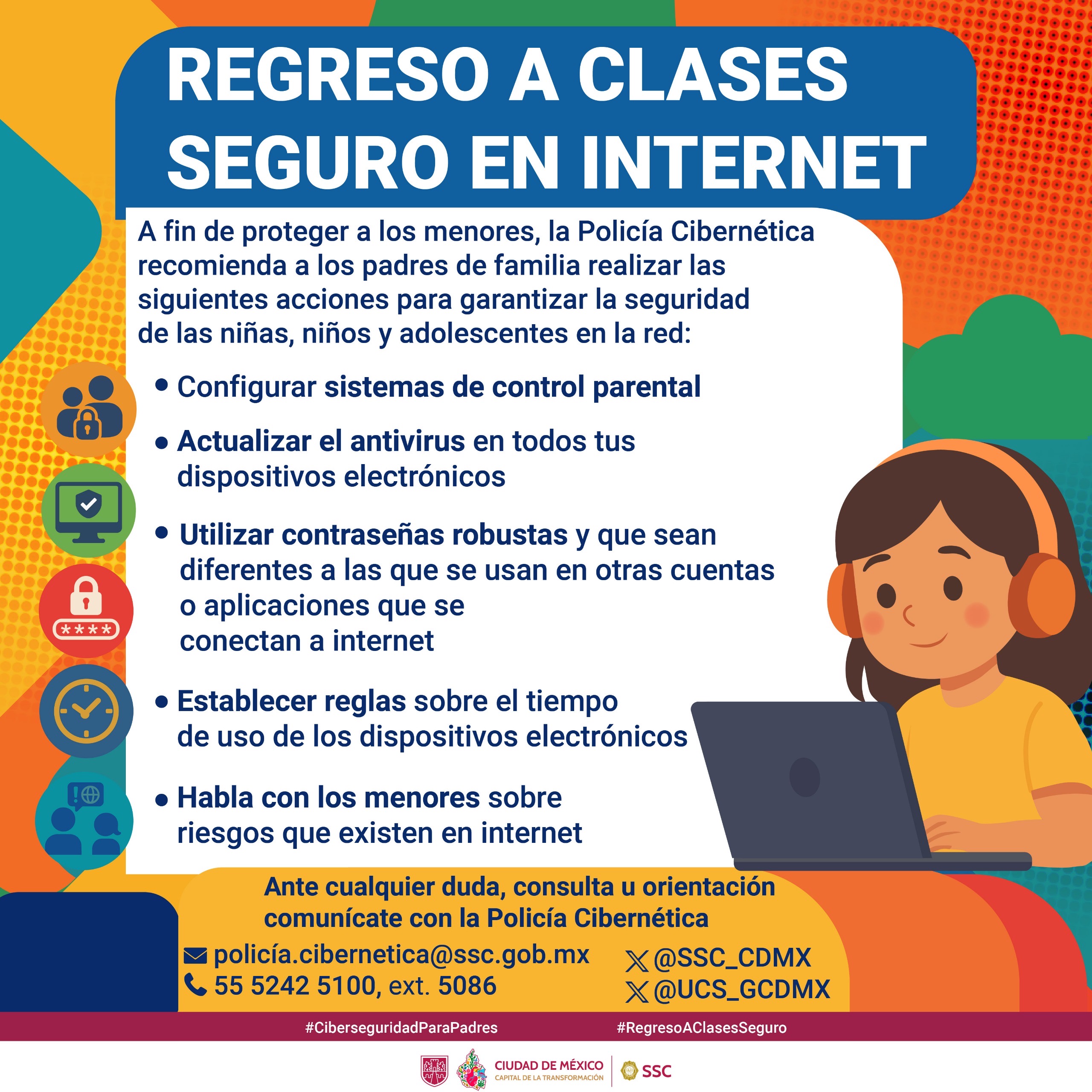 Estos son las ochjo recomendaciones de la policia cibernetica para un regreso seguro a clases