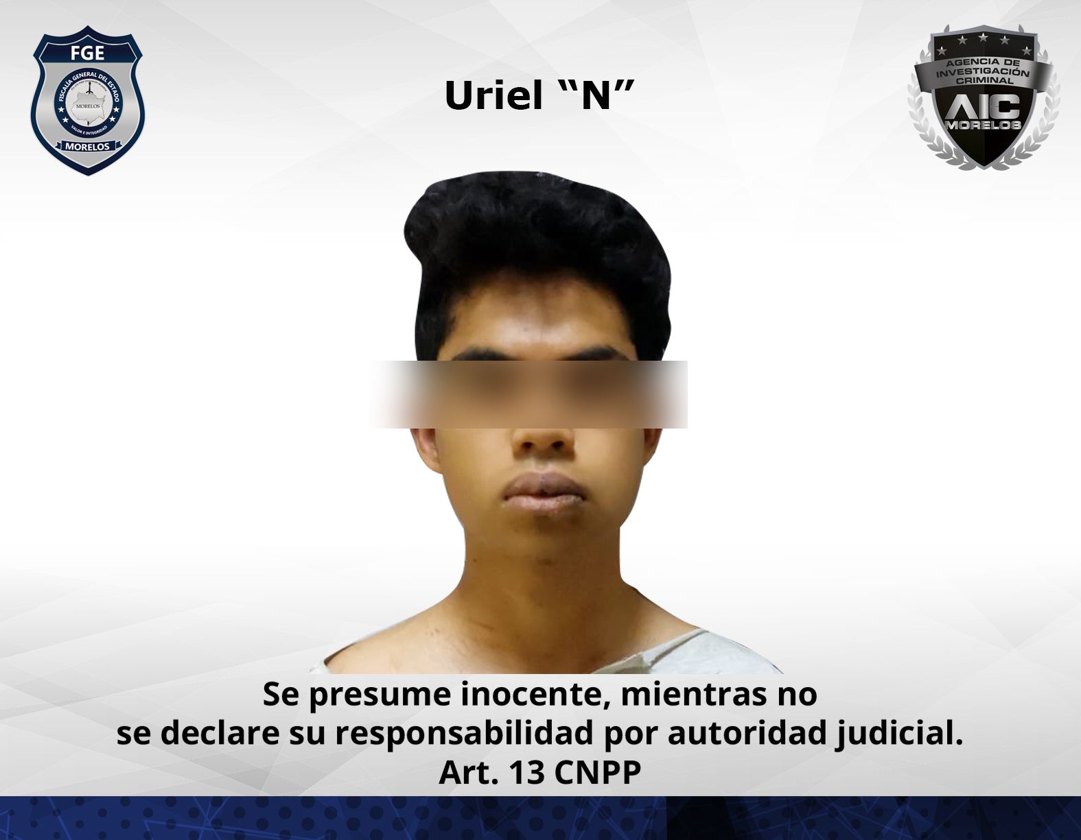 La Fiscalía General del Estado de Morelos obtuvo vinculación a proceso en contra de Uriel “N” por el delito de feminicidio.
