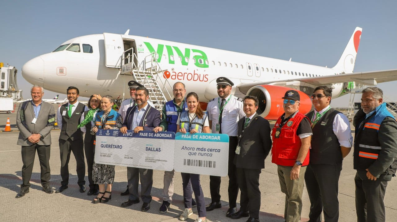 Inicia operaciones el vuelo Querétaro-Dallas Fort Worth de Viva, con dos frecuencias semanales.