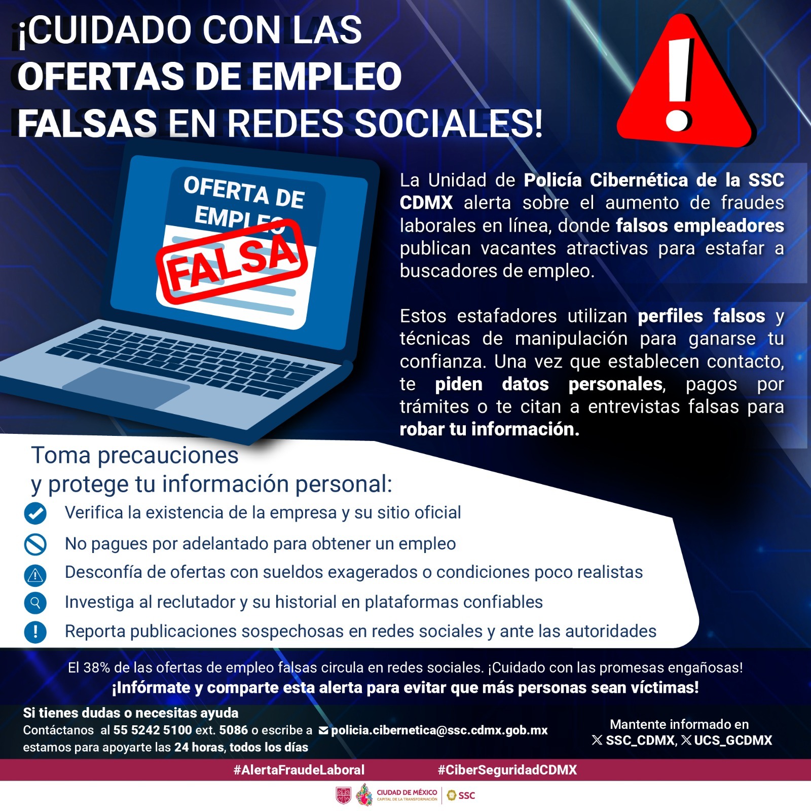 Evita caer en fraudes de empleos publicados en redes sociales