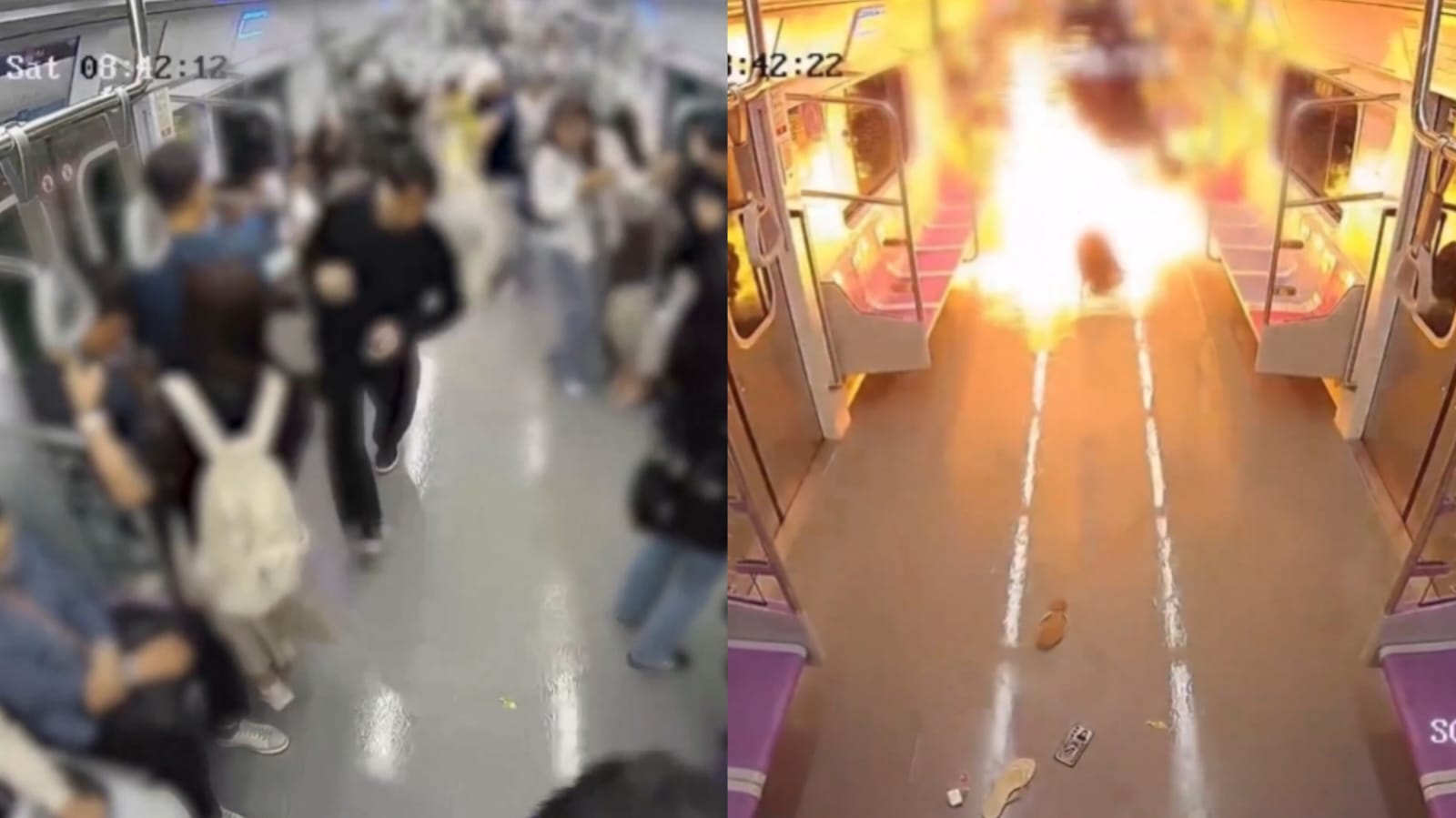Metro Seúl es incendiado