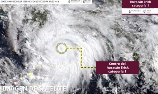 Traerá lluvias torrenciales en Oaxaca y Guerrero el Huracán Erick