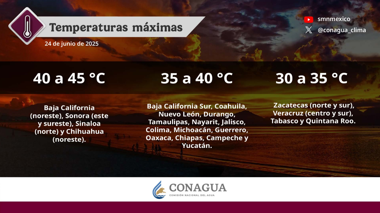 Al menos 15 estados del país estarán bajo la lluvia este martes