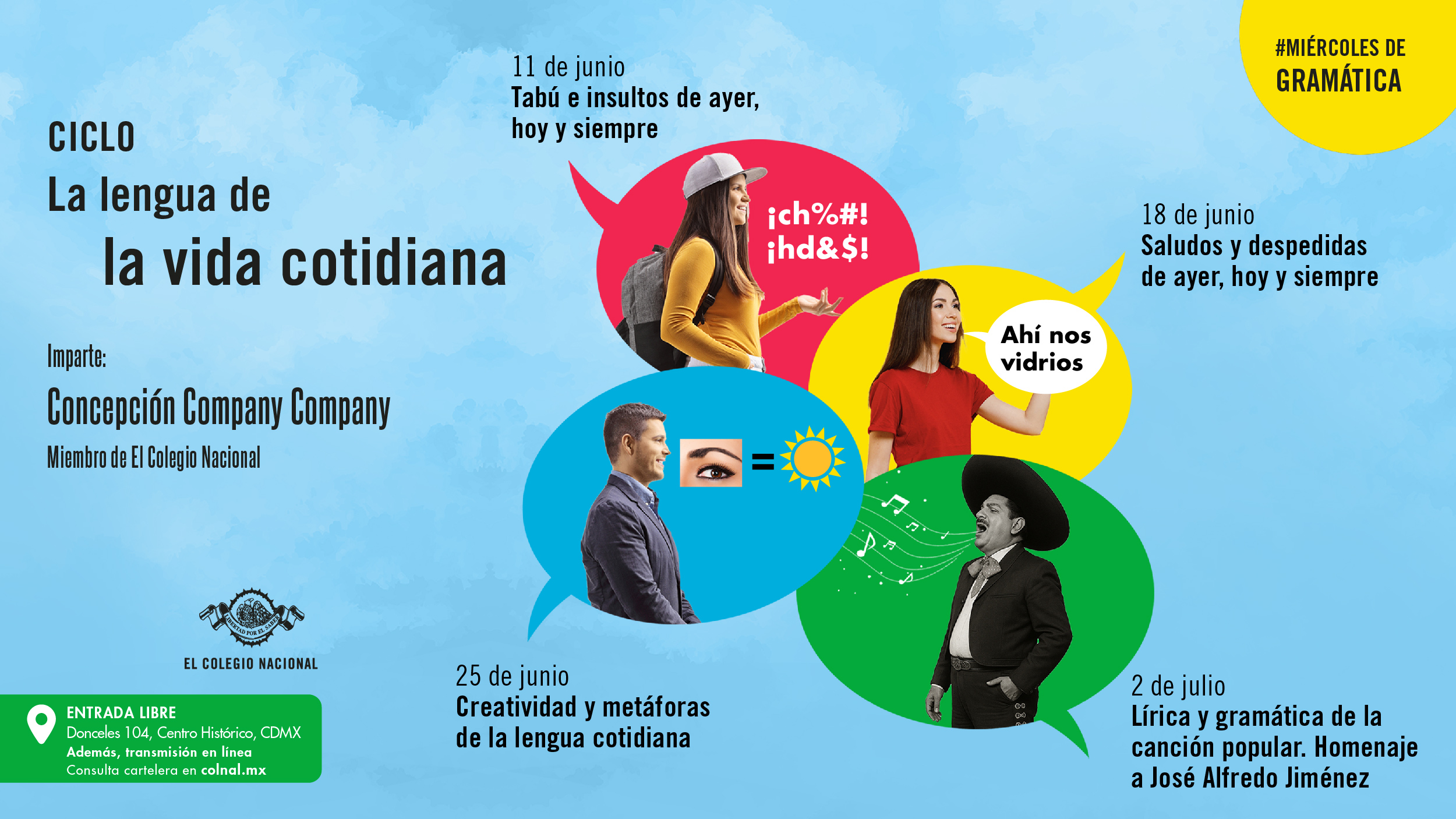 Concepción Company Company retoma sus #MiércolesDeGramática en El Colegio Nacional