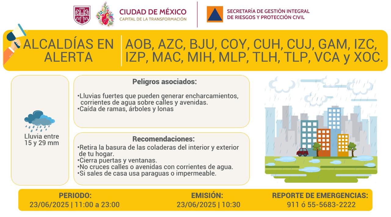 Se espera una noche fría y lluvias por la tarde noche