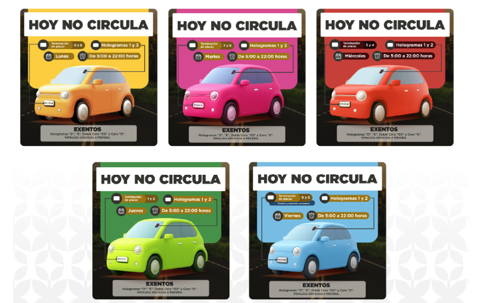 Hoy no circula en el Edomex