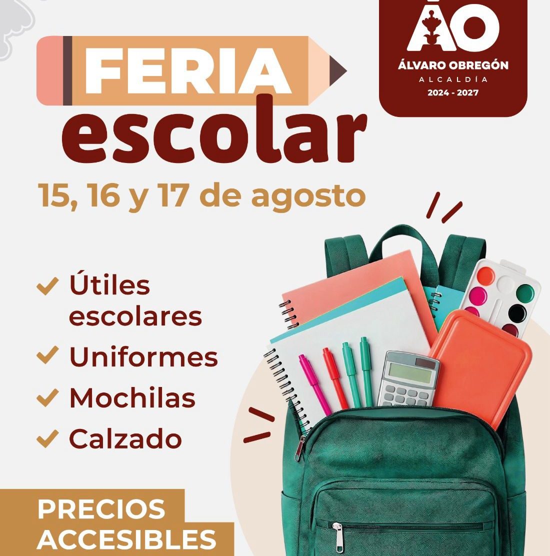 La Alcaldía AO se prepara para el regreso a clases con feria de productos