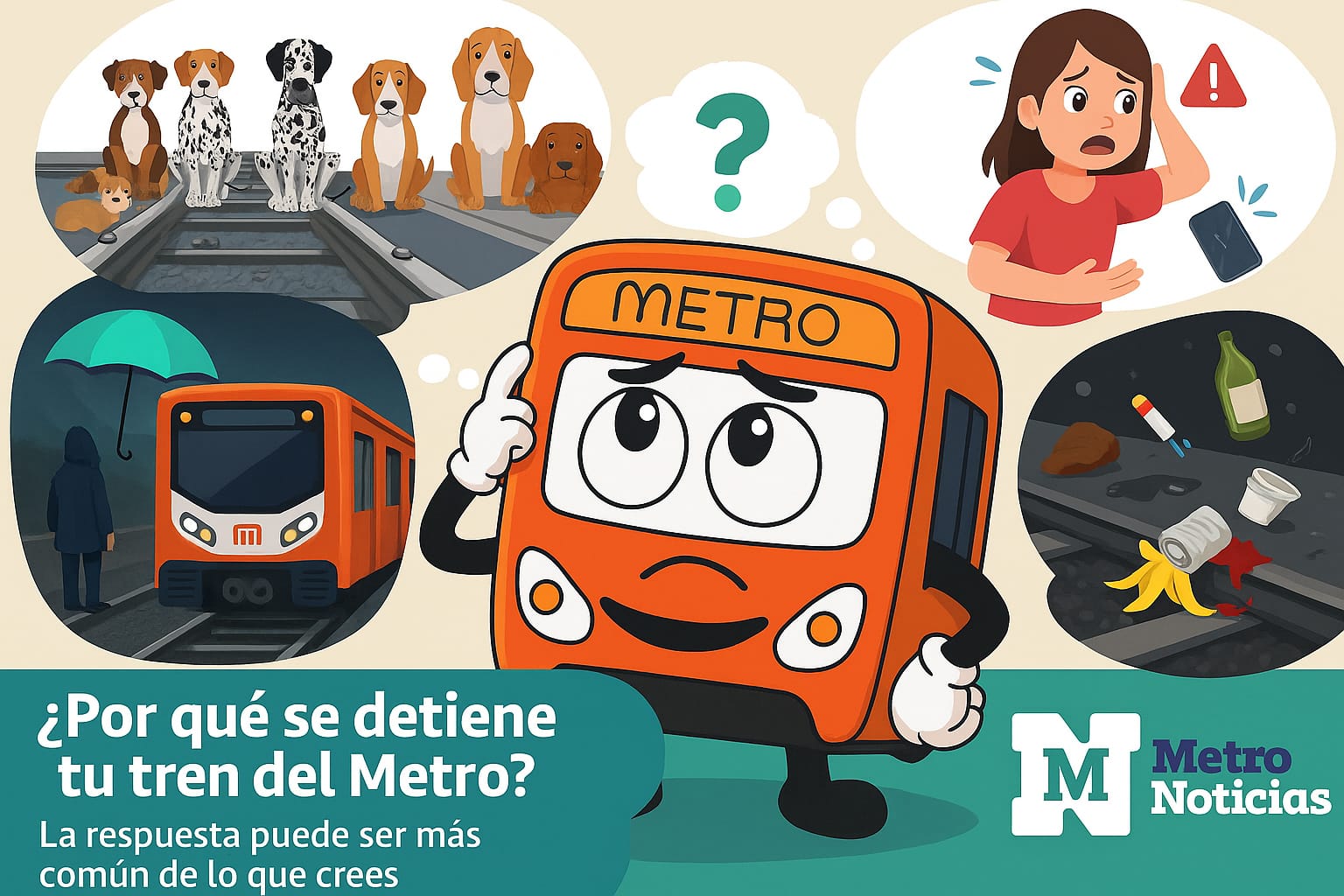 Causas más frecuentes por las que se detiene el Metro