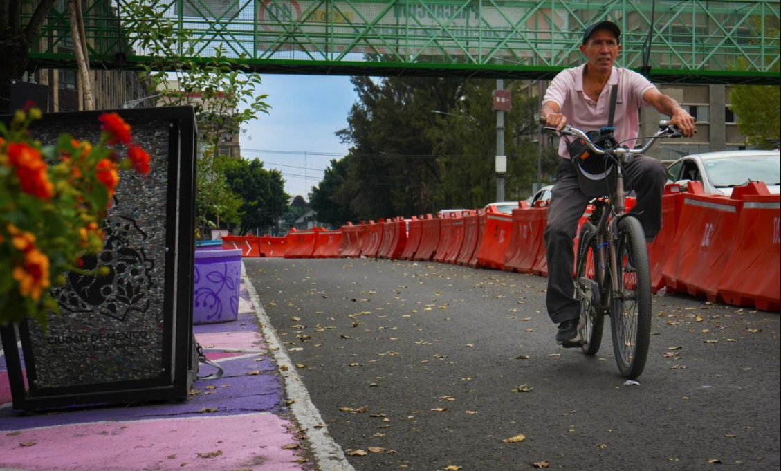 La SOBSE lleva a cabo pruebas de la ciclovía "La Gran Tenochtitlán" de Tlalpan