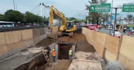 Trabaja Sobse en drenaje profundo por socavón de Zaragoza