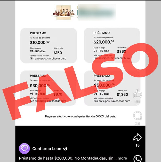 Mensajes falsos suplantan al gobierno mexicano