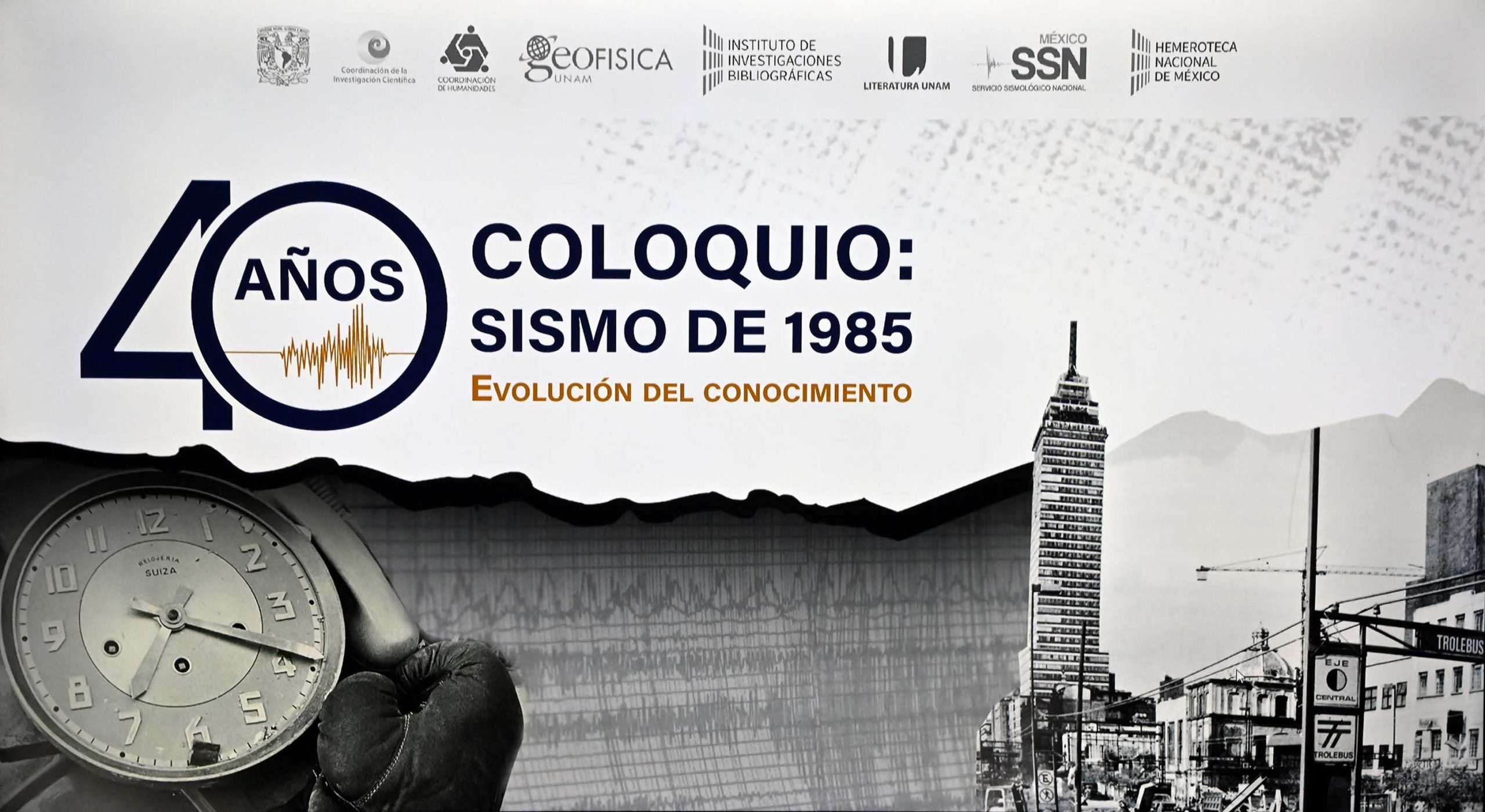 Los desastres vinculan a la sociedad, coloquio “40 años del sismo de 1985