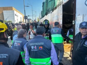 desplome de grua en edificio de la cuauhtemoc