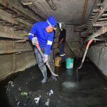 metro avanza en el desazolve de linea b en bosques de aragon
