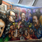 EN LA MESA DE LOS MURALISTAS MEXICANOS Autor: Alfredo Sagatori Estación: Insurgentes