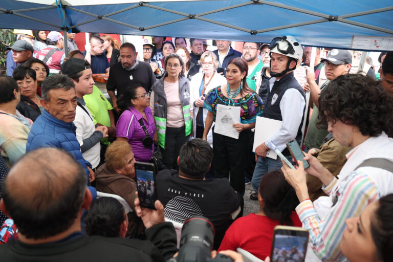 Clara Brugada garantiza apoyo integral tras explosión en Minas de Cristo