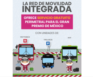 Habilitan transporte especial para el Gran Premio de México 2026